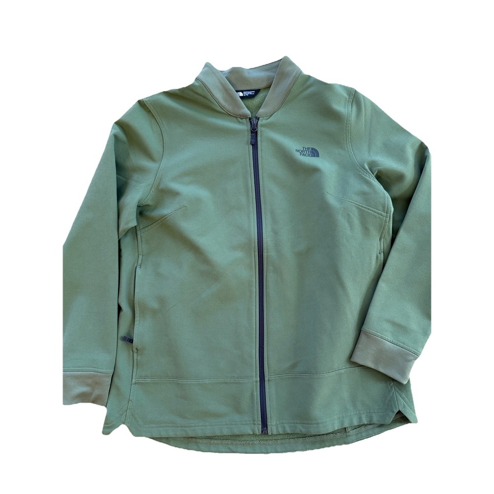 The North Face Women's XL Slacker Bomber Jacket Green Stylish Cozy Outerwear